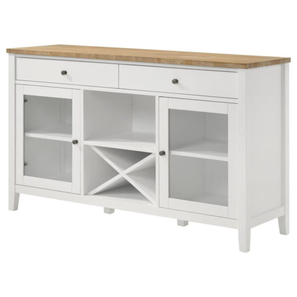Hollis - 2 Door Dining Sideboard Buffet Storage Cabinet - White - Image 4