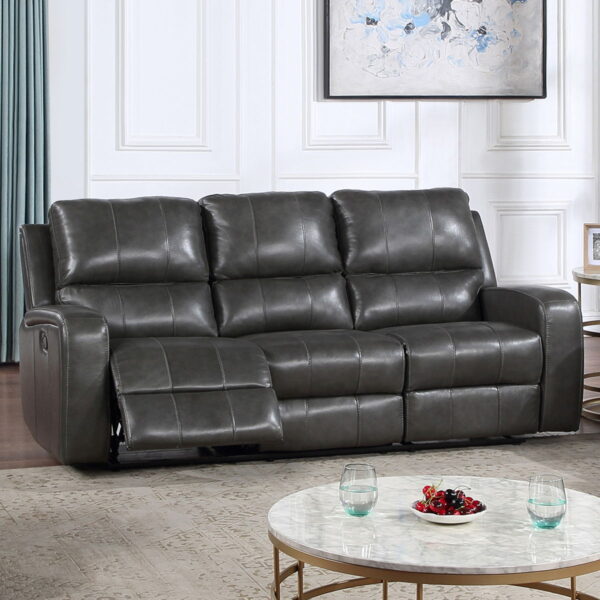 Linton - Leather Sofa With dual Recliner - Image 14