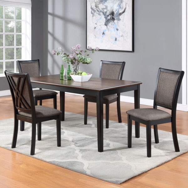Potomac - 5 Piece Rectangle Dining Set (Table & 4 Chairs) - Brown / Black - Image 11