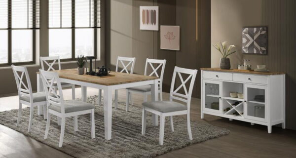 Hollis - 2 Door Dining Sideboard Buffet Storage Cabinet - White - Image 3