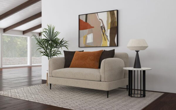 Jade - Chenille Upholstered Modern Track Arm Loveseat - Image 18