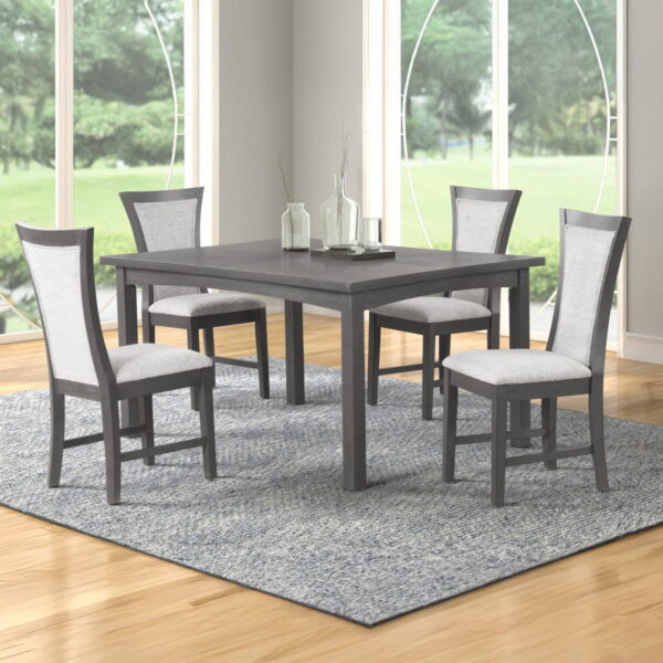 Flair - 5 Piece Dining Set (Table & 4 Chairs) - Gray - Image 11