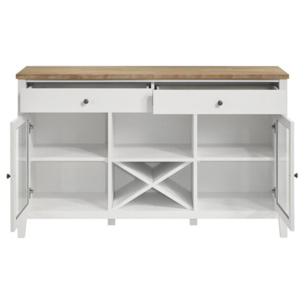 Hollis - 2 Door Dining Sideboard Buffet Storage Cabinet - White - Image 12