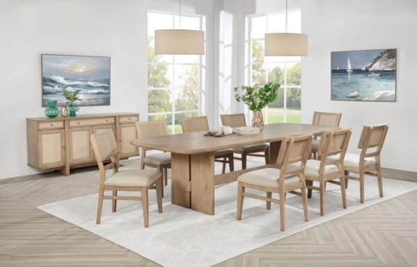 Kailani - 4-Door Cane Sideboard Buffet Cabinet - Beige Oak - Image 13
