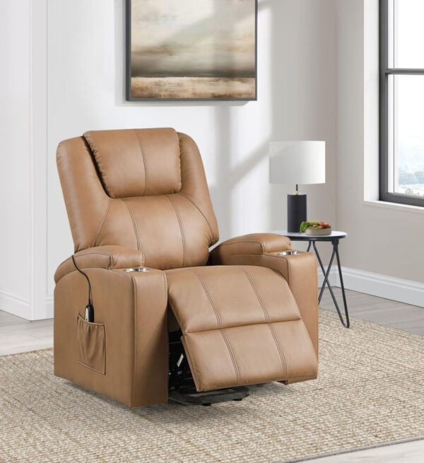 Armstrong - Upholstered Power Lift Massage Recliner - Image 7