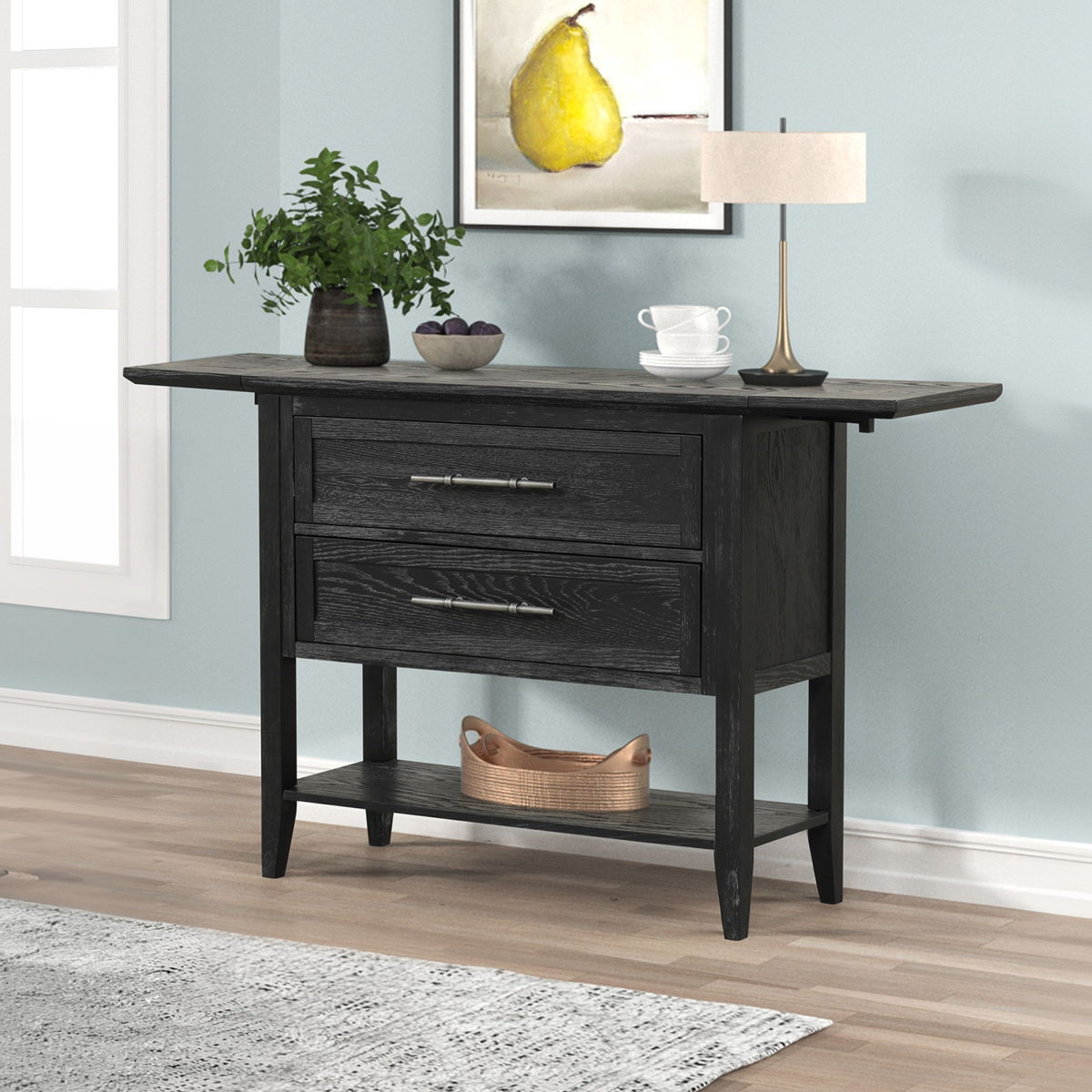 Sable Crest - Drop Leaf Server - Black - Image 11