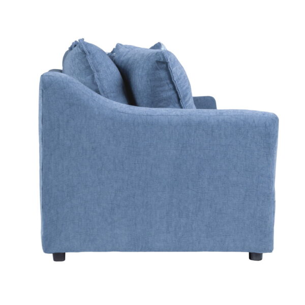 Sylvie - Sofa With 4 Accent Pillows - Slate Blue - Image 4