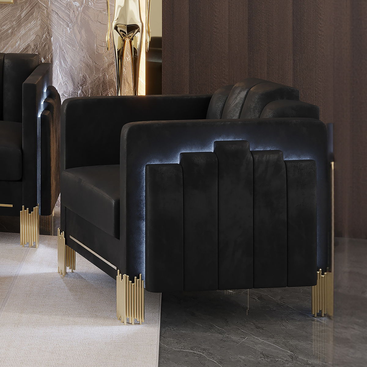 Empire - Lighted Chair - Black - Image 3