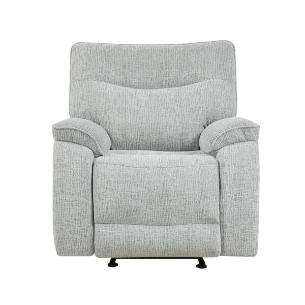 Chablis - Glider Recliner With Heat And Massage - Mist Gray - Image 9