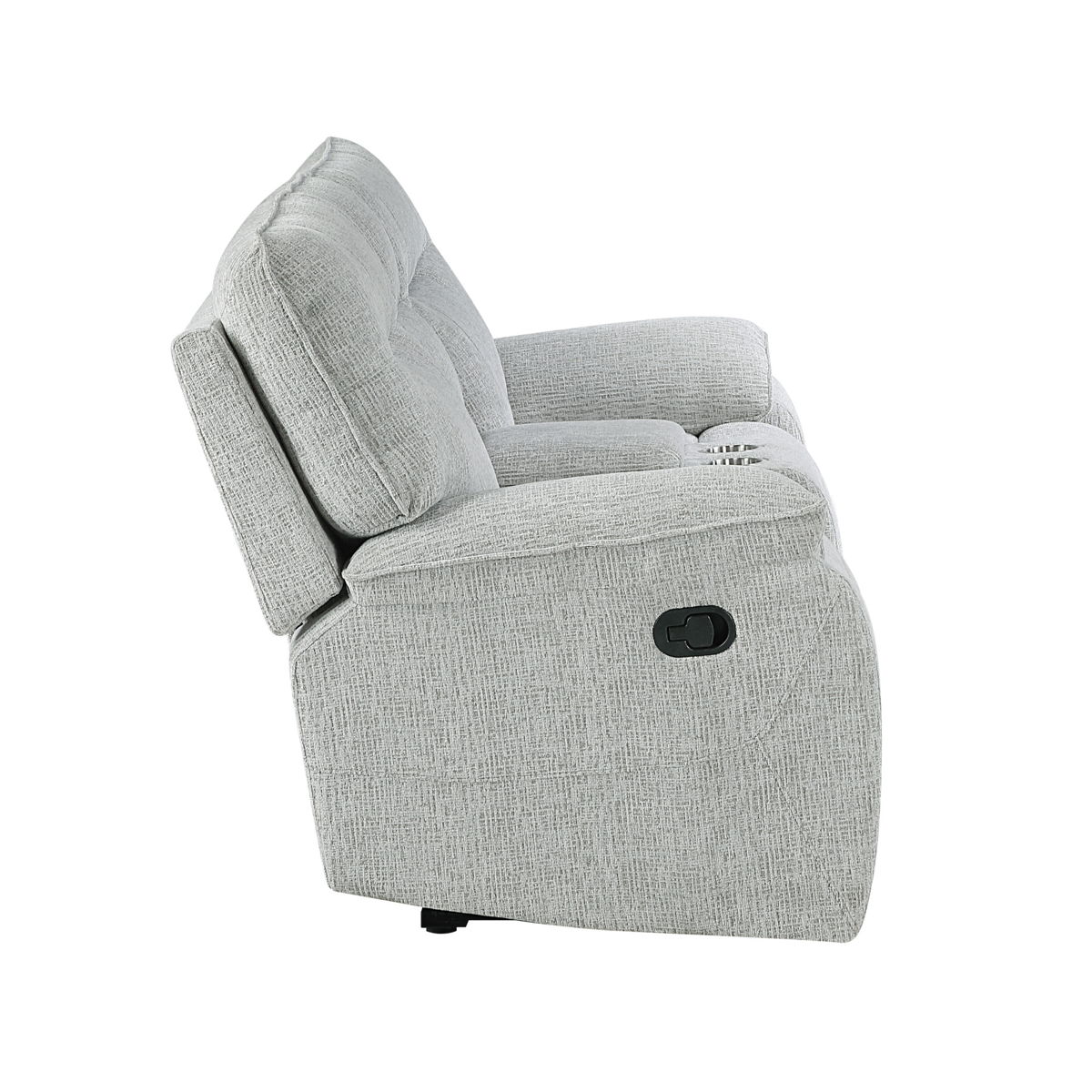 Chablis - Reclining Console Loveseat - Mist Gray - Image 3