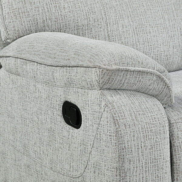 Chablis - Glider Recliner With Heat And Massage - Mist Gray - Image 4