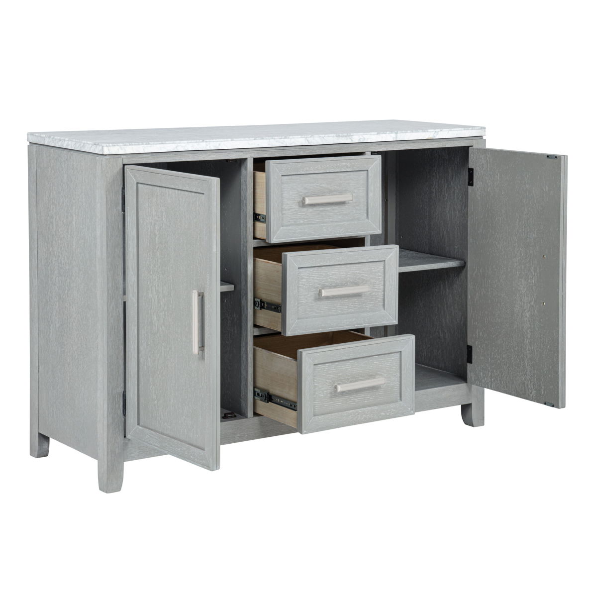 Fiona - Marble Top Dining Buffet / Server - Mist Gray - Image 7