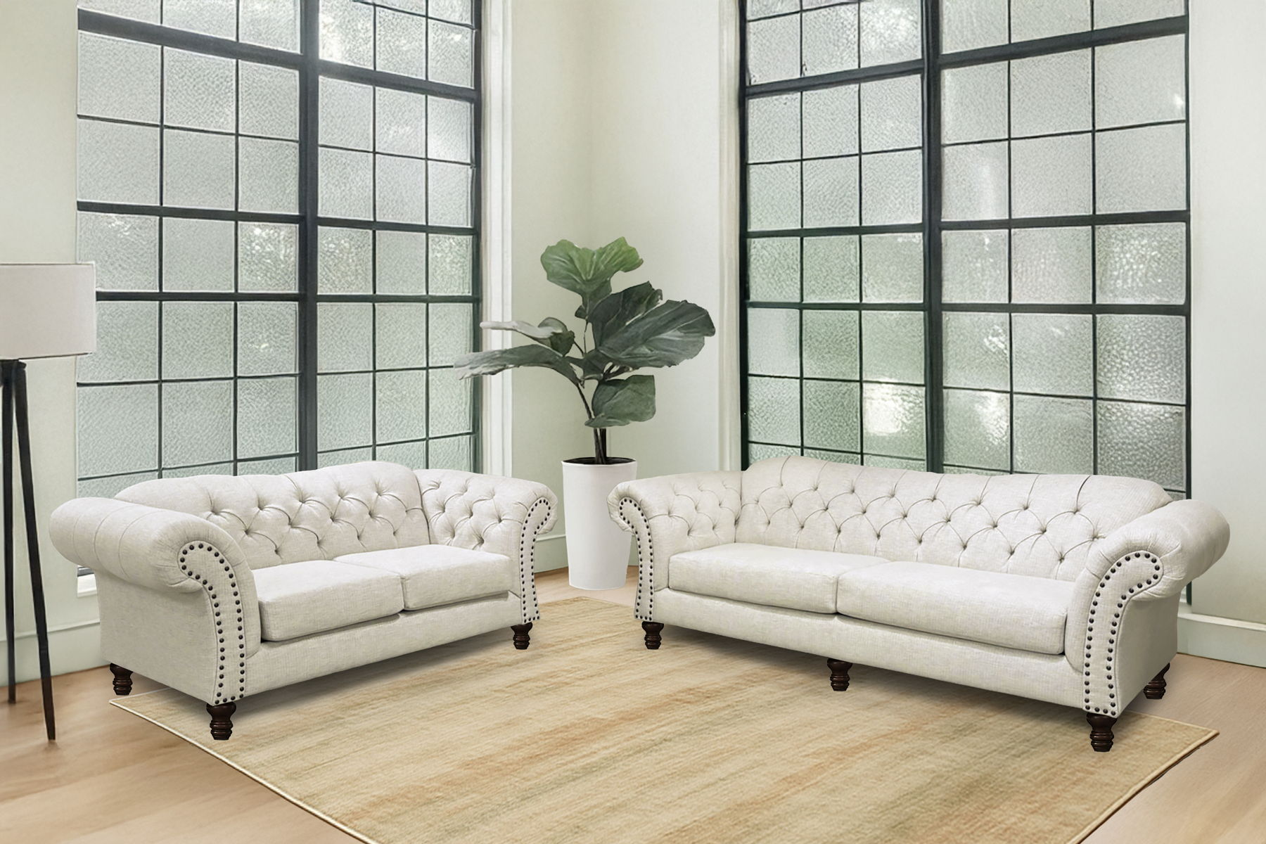 Whitmore - Loveseat - Khaki Beige - Image 2