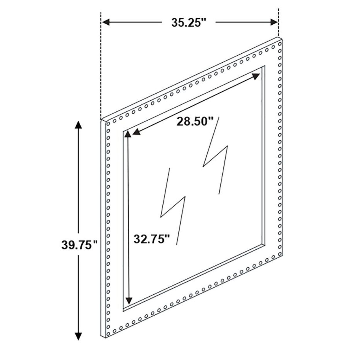 Melody - Upholstered Dresser Mirror - Image 9