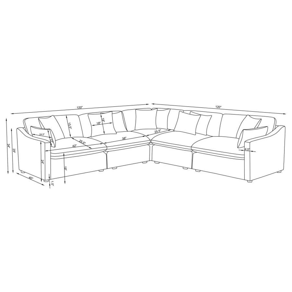 Hobson - Upholstered Modular Sectional Sofa - Image 9