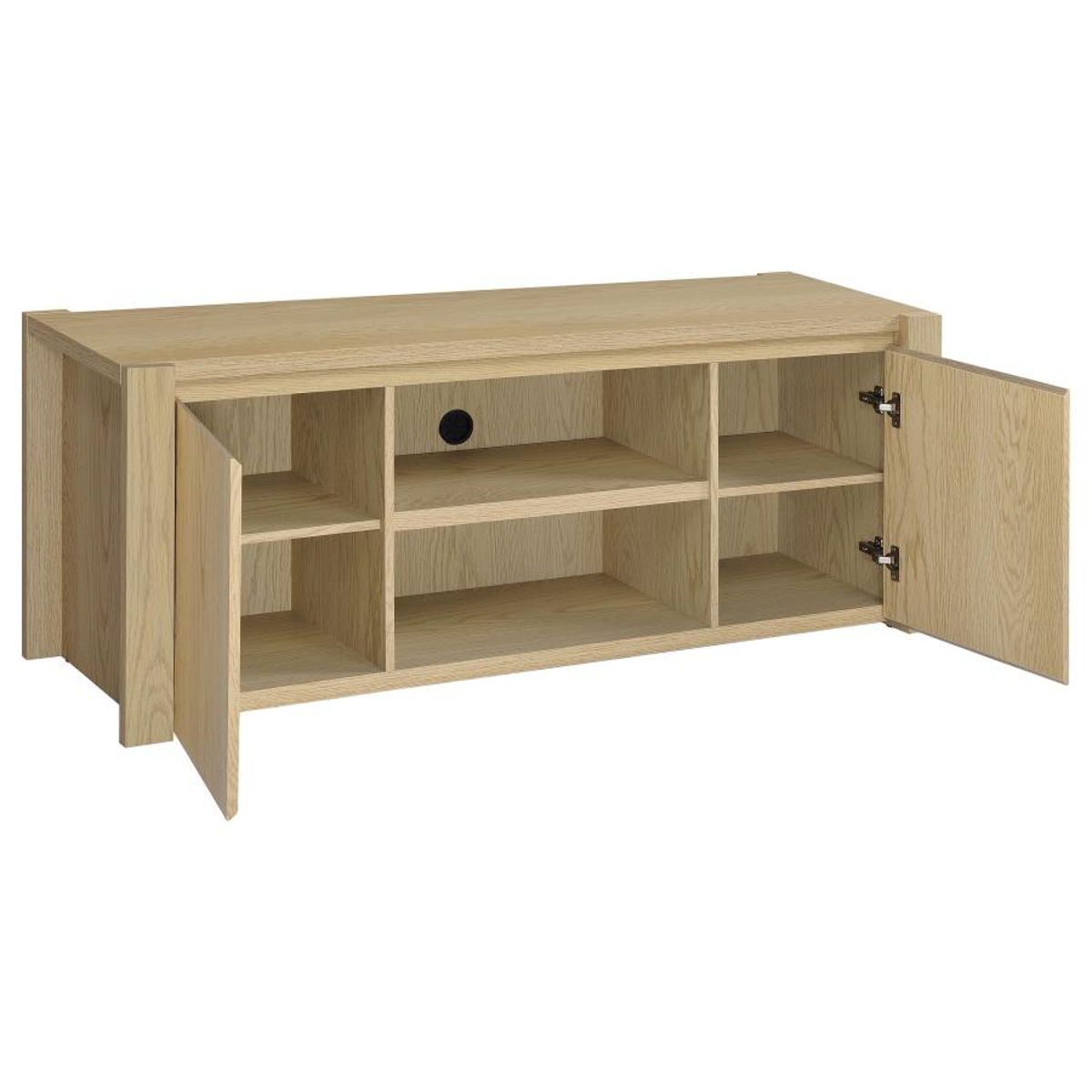 Laurelton - 60" 2-Door TV Stand Media Console - Light Oak - Image 10