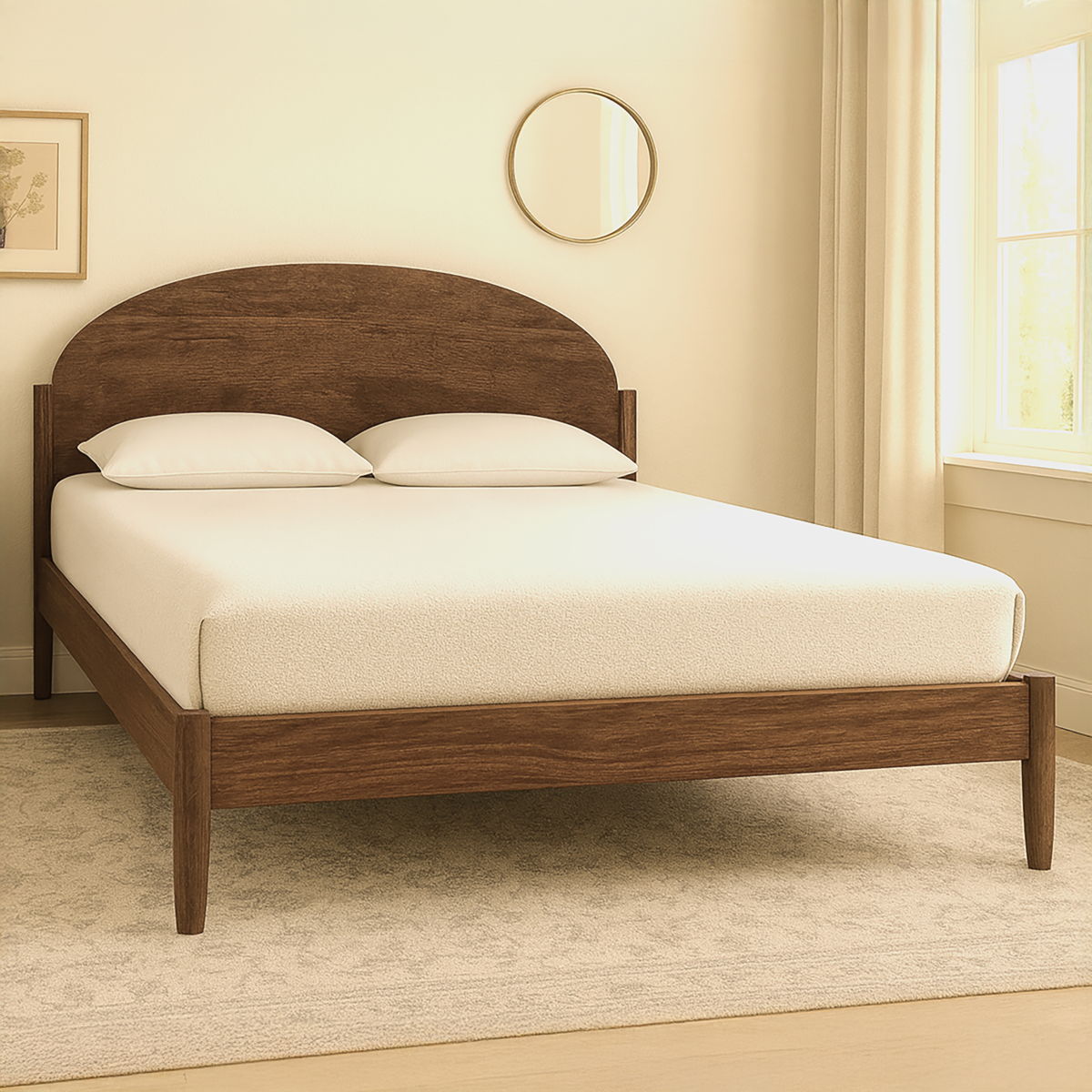Rowland - 5/0 Queen Platform Bed Only - Walnut - Image 2