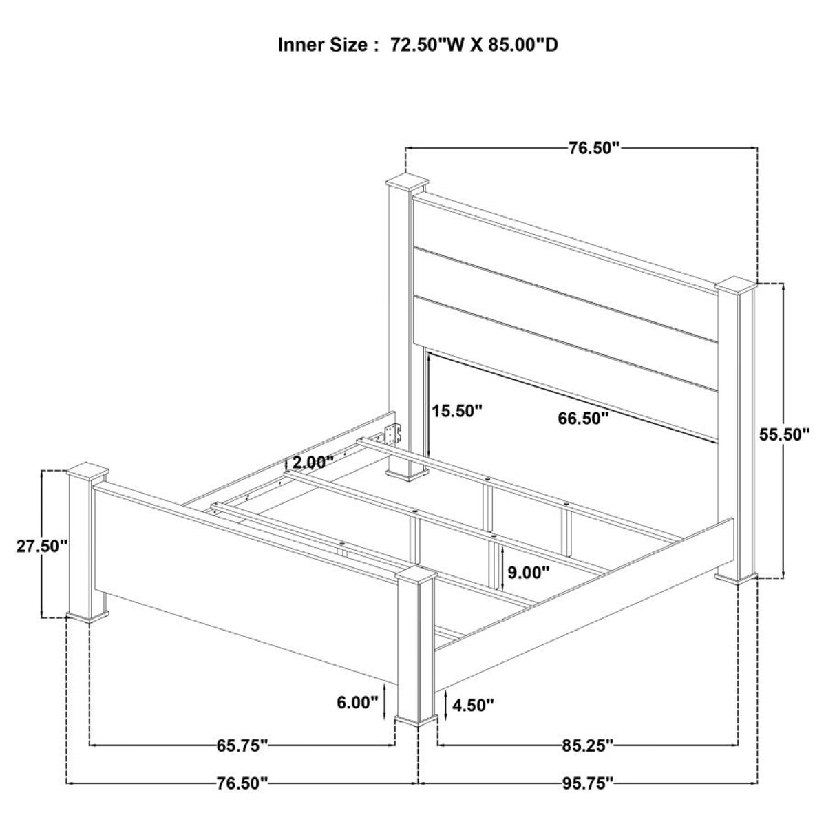 Oakglen - Panel Bed - Image 7
