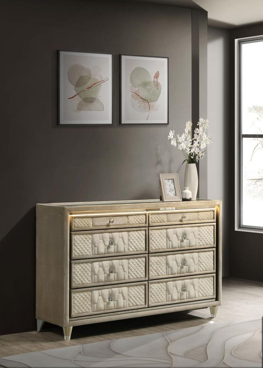 Lorient - 8-Drawer LED Bedroom Dresser Cabinet - Image 13