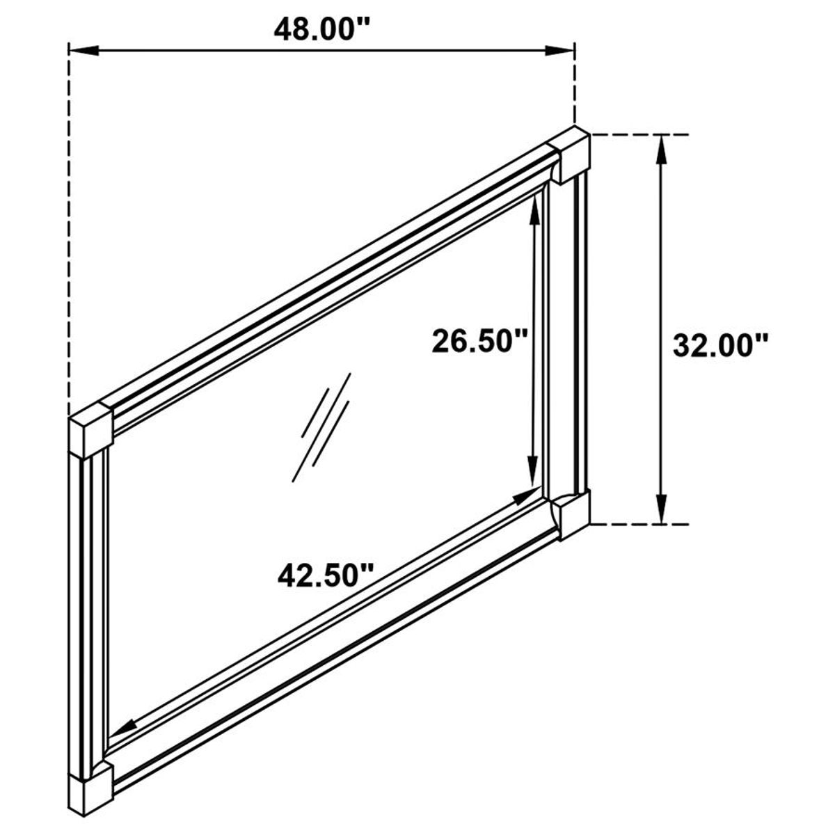 Andover - Dresser Mirror - Dark Oak - Image 4