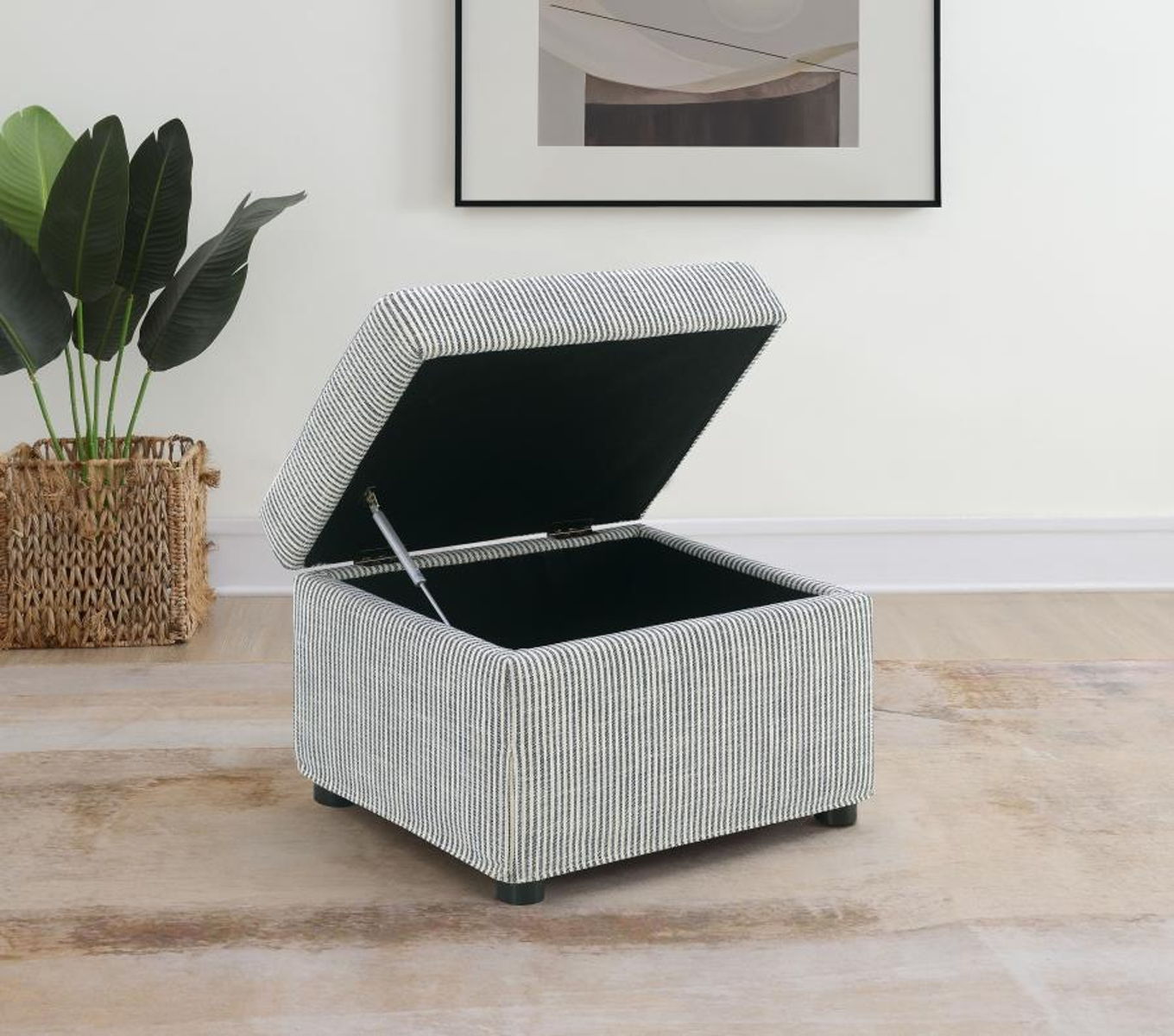 Winter - Upholstered Hydraulic Lift Top Storage Ottoman - Image 16