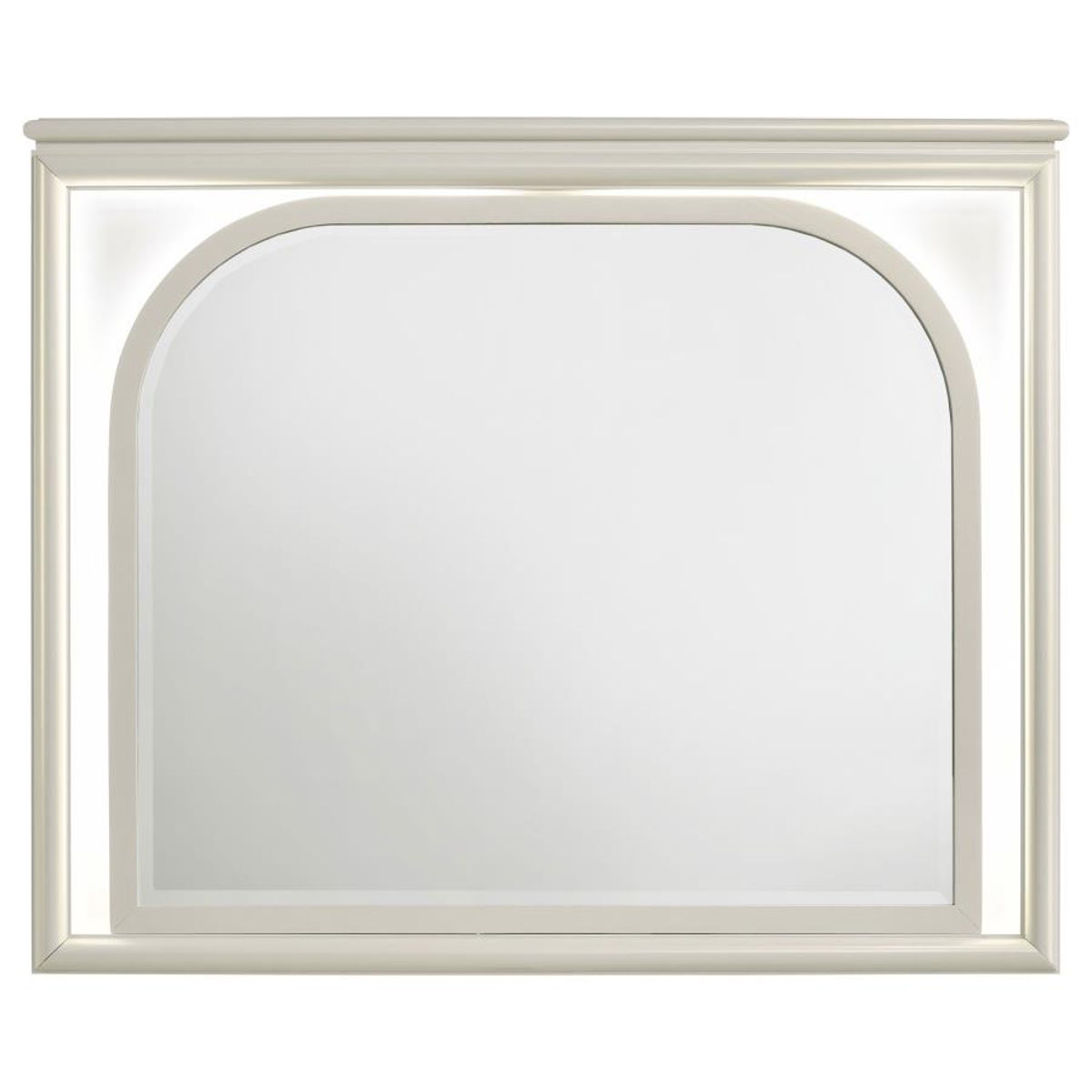 Olivia - LED Dresser Mirror - Pearl White - Image 4