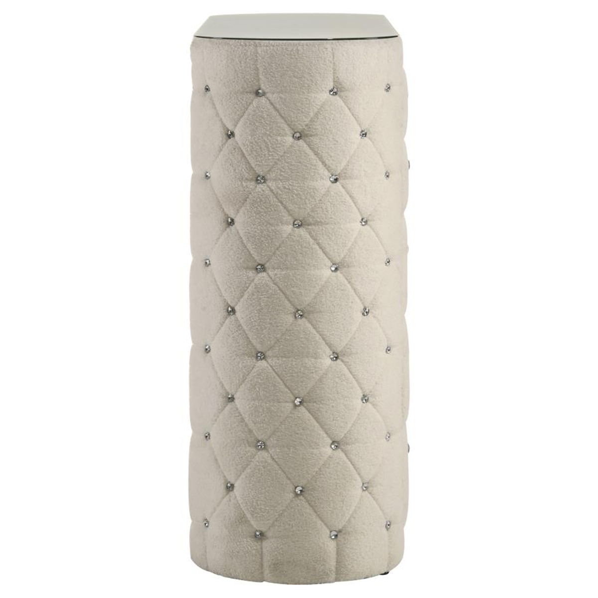 Sonya - 5-Drawer Upholstered Bedroom Chest Of Drawers - Ivory - Image 4