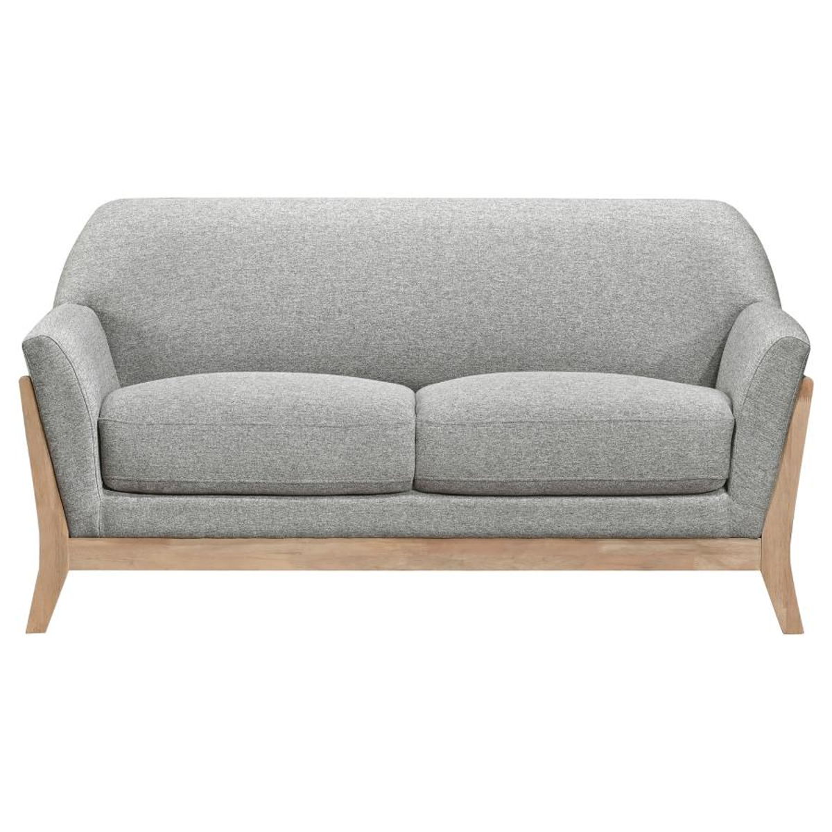 Vaughn - Fabric Upholstered Flared Arm Loveseat - Gray - Image 11