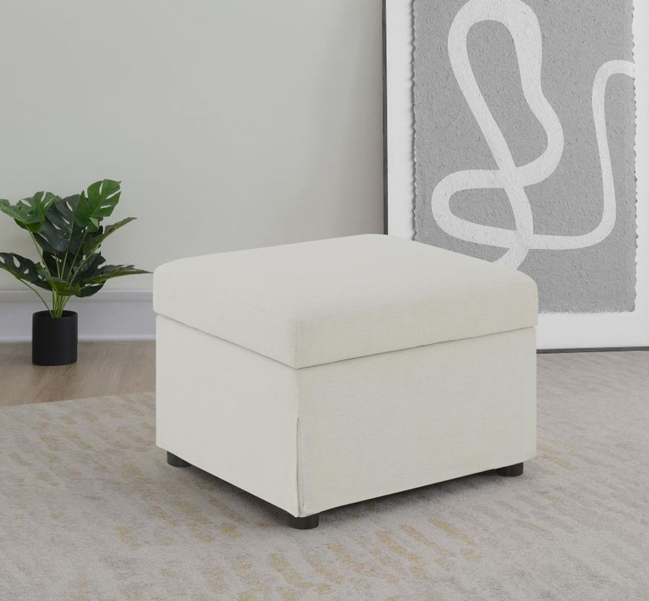 Winter - Upholstered Hydraulic Lift Top Storage Ottoman - Image 21