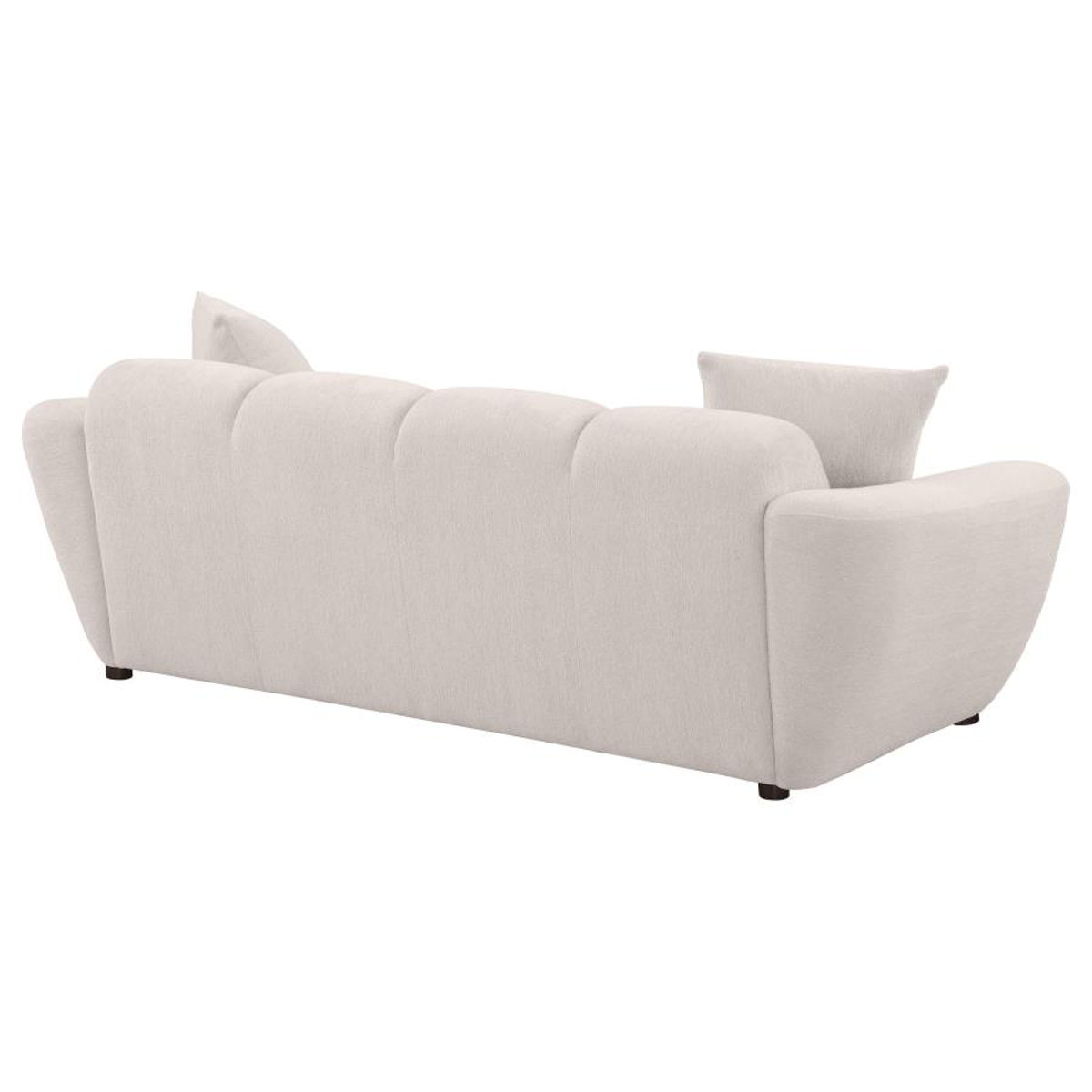 Destino - Chenille Upholstered Splayed Arm Sofa - Greige - Image 8