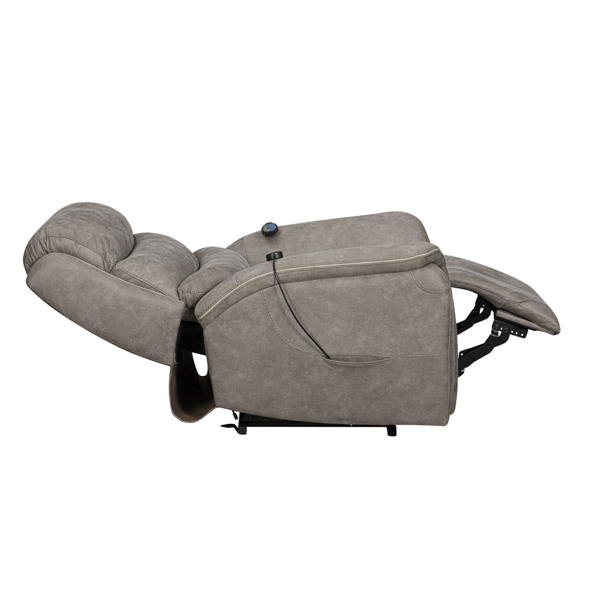 Kamari - Power Lift Recliner With Heat & Massage - Gray - Image 10