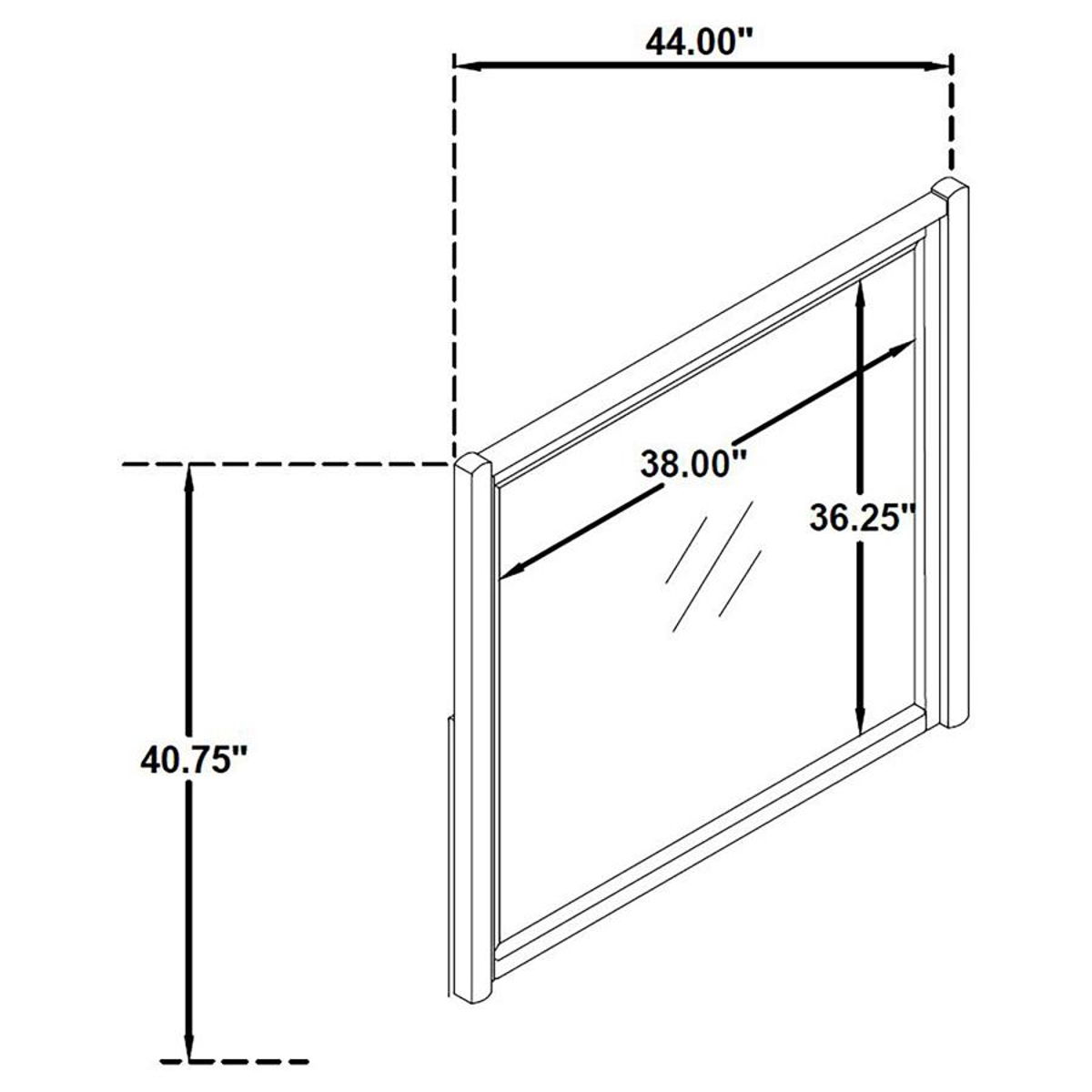 Leandro - Dresser Mirror - Burnished Black - Image 3