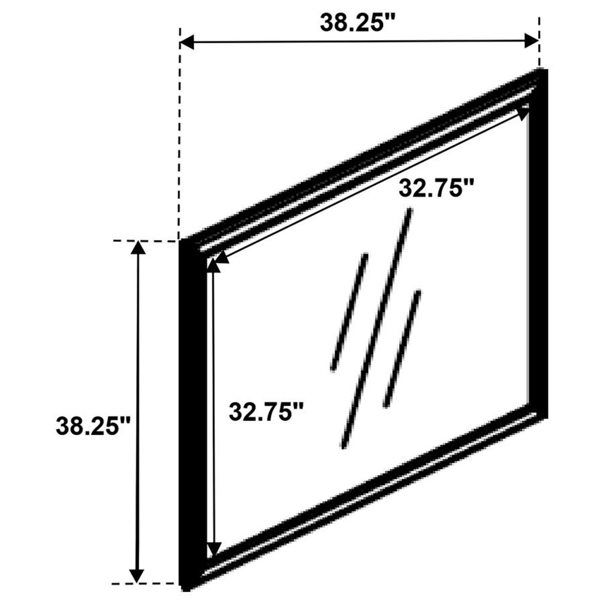 Louis Philippe - 38.25" Dresser Mirror - White - Image 3