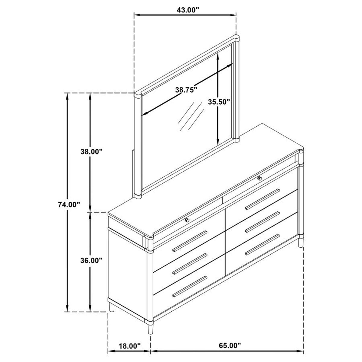 Gracemont - 8-Drawer Bedroom Dresser Cabinet - Image 24