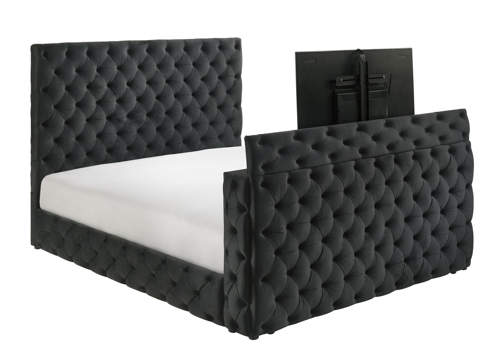 Josephine - King Bed With TV Lift - Black - Image 7