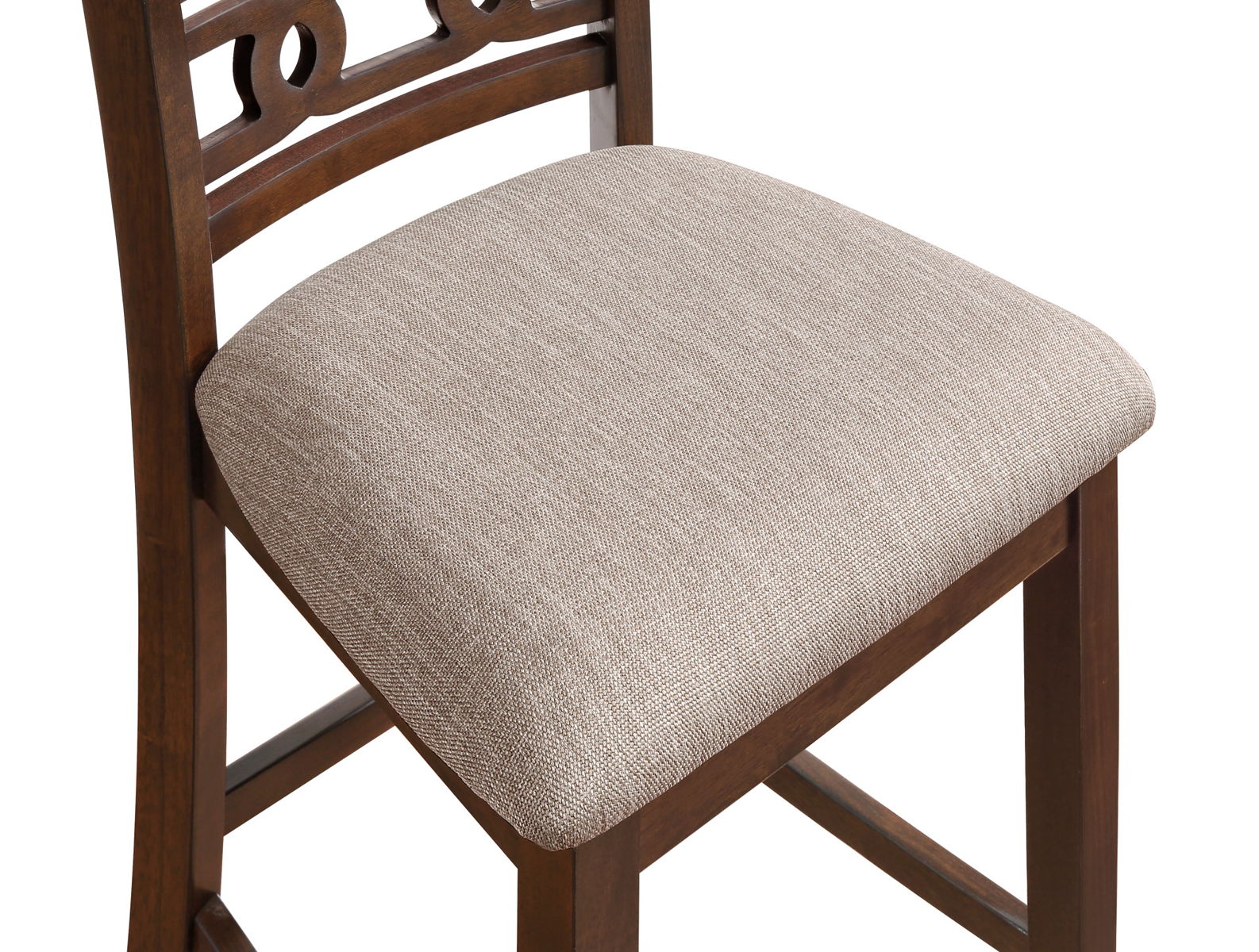 Gia - 3 Piece Dining Set (Counter Drop Leaf Table & 2 Chairs) - Cherry - Fabric - Image 7