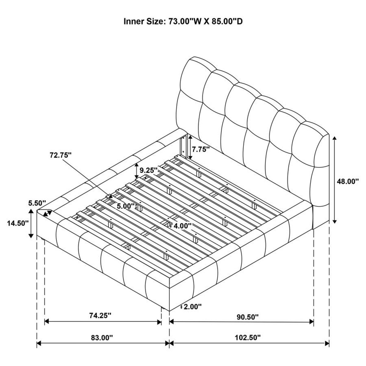 Nollet - Upholstered Platform Bed - Image 4