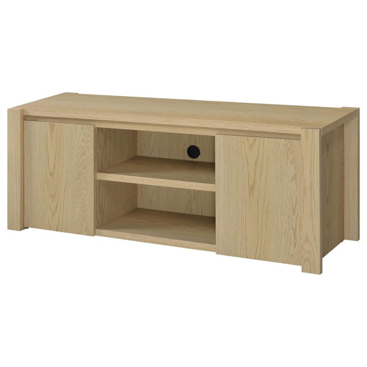 Laurelton - 60" 2-Door TV Stand Media Console - Light Oak - Image 8