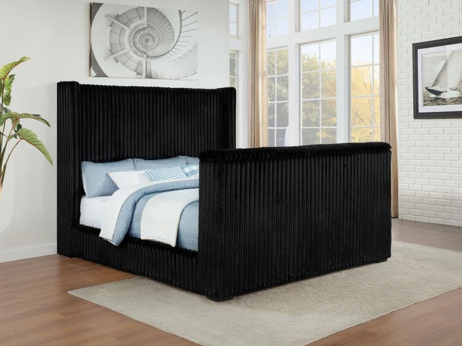Centergrove - Upholstered Wingback TV Bed - Image 27