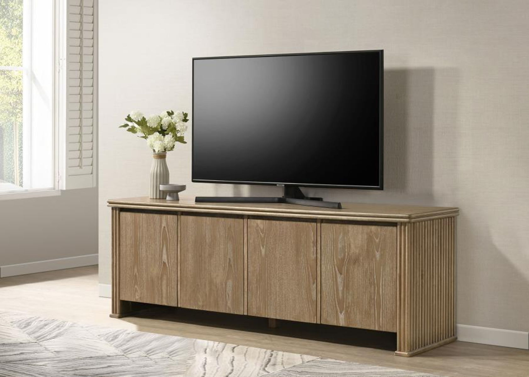 Adina - 70" TV Stand Media Console - Distressed Light Brown - Image 10