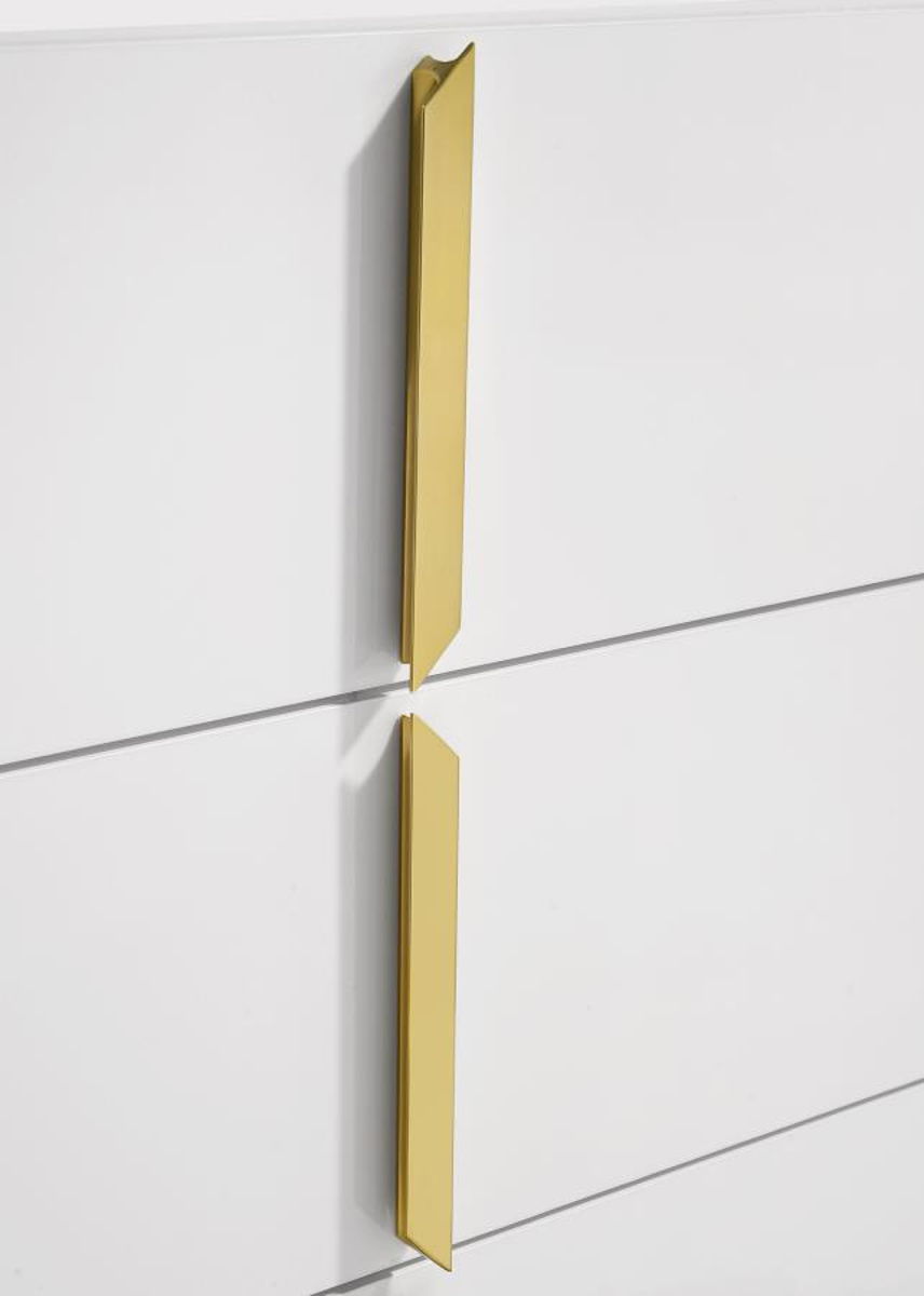 Ines - 5-Drawer Bedroom Chest Of Drawers - White High Gloss - Image 10