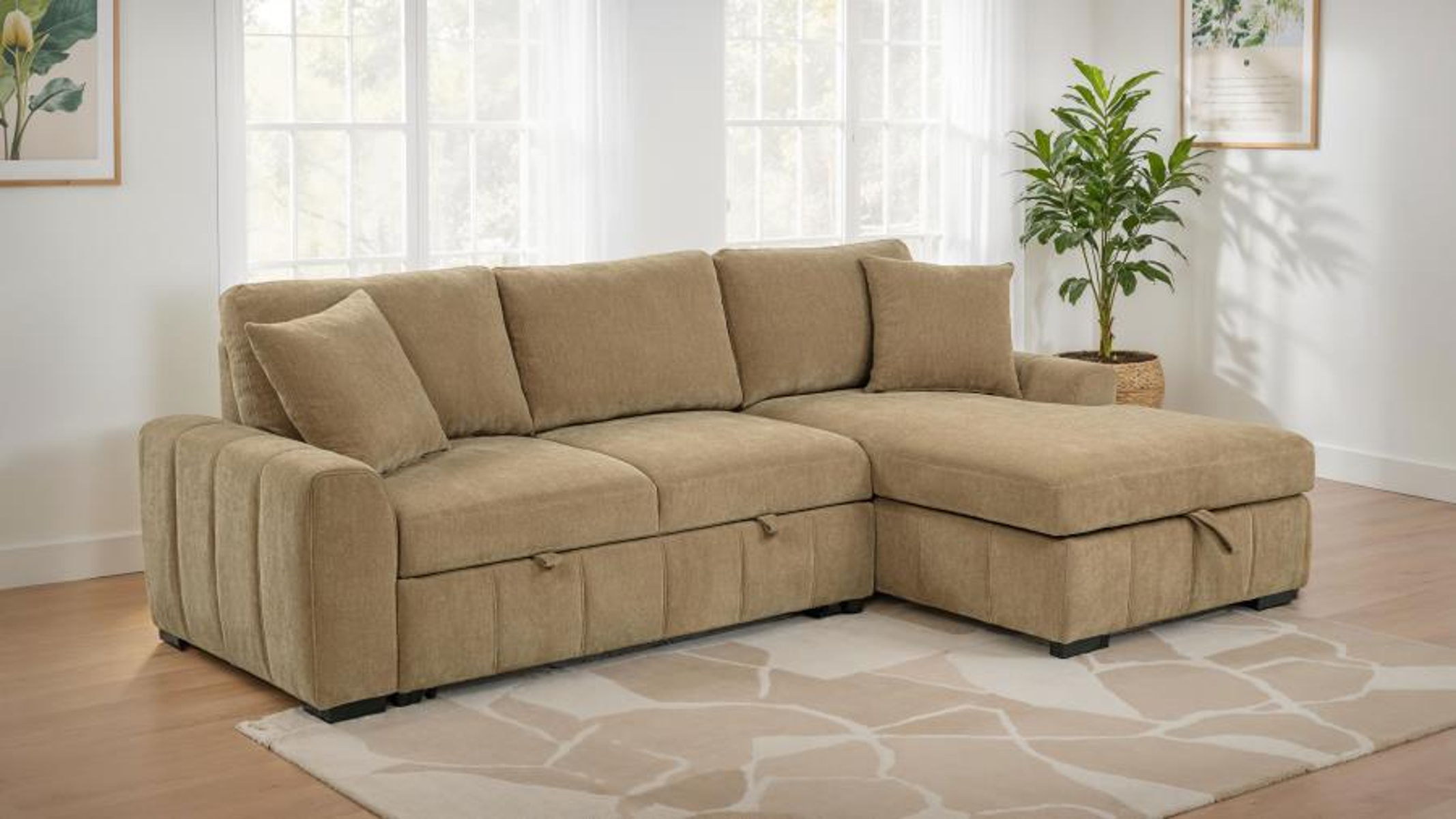 Pastrana - Upholstered Sleeper Sectional Sofa - Image 2