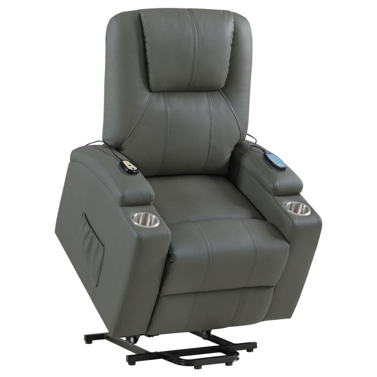 Armstrong - Upholstered Power Lift Massage Recliner - Image 45