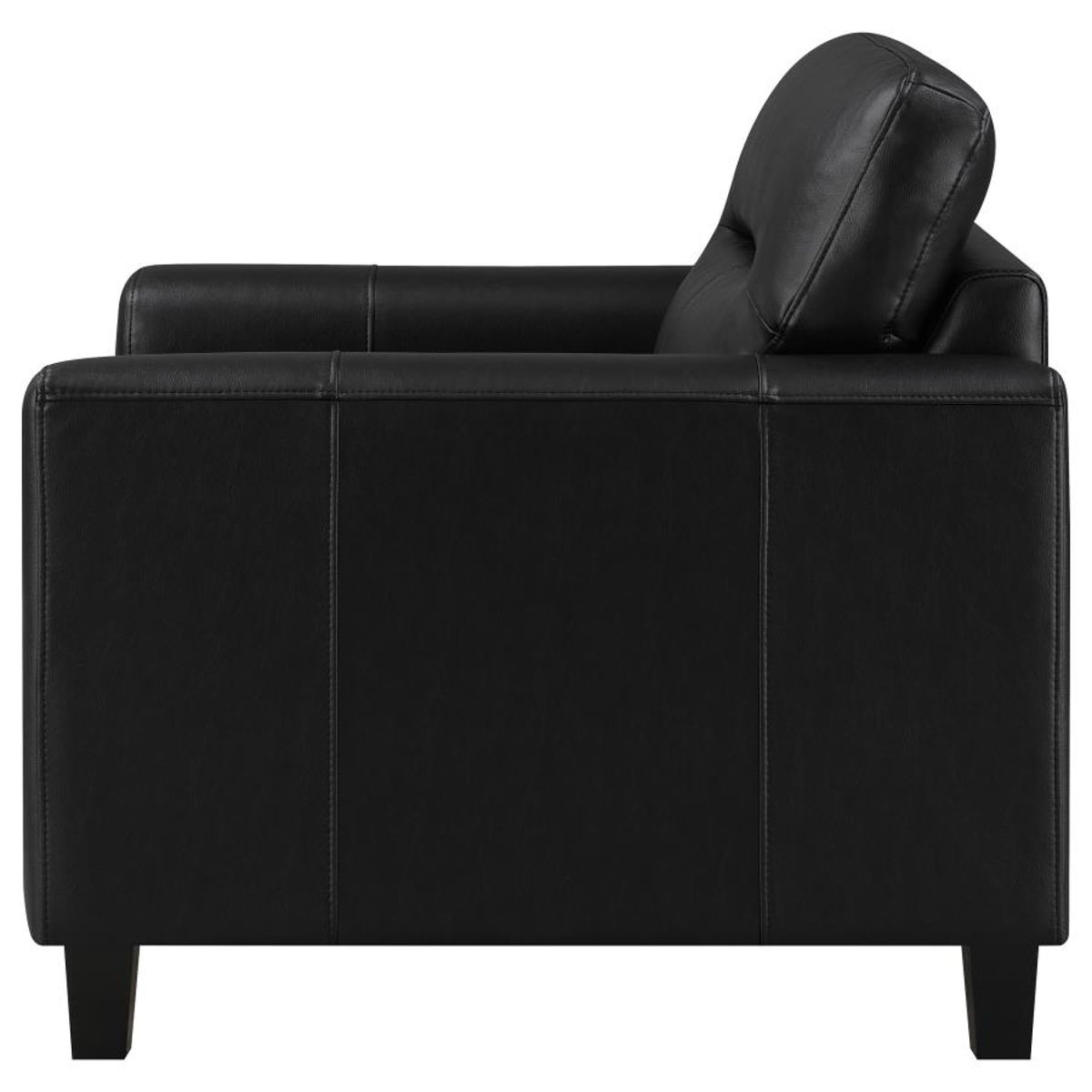 Scotland - Faux Leather Upholstered Track Arm Chair - Image 4