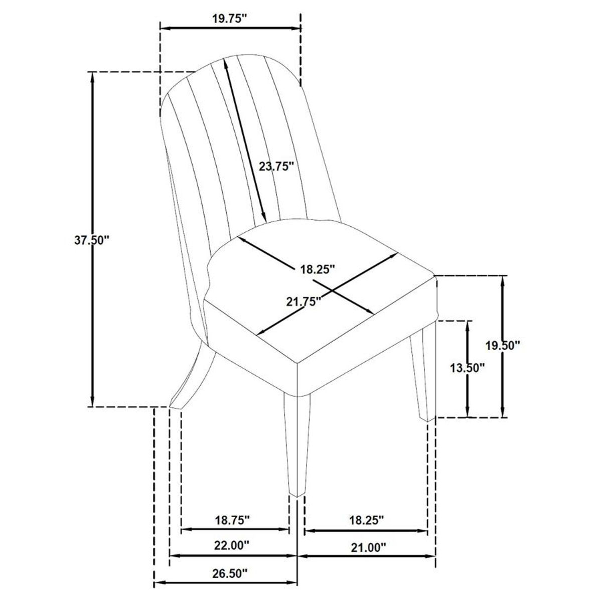 Leandro - 7 Piece Round Dining Table Set - Cream / Burnished Black - Image 8