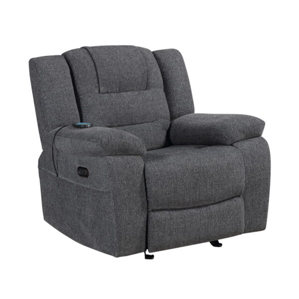 Redondo - Glider Recliner With Heat, Massage, Power - Dark Gray