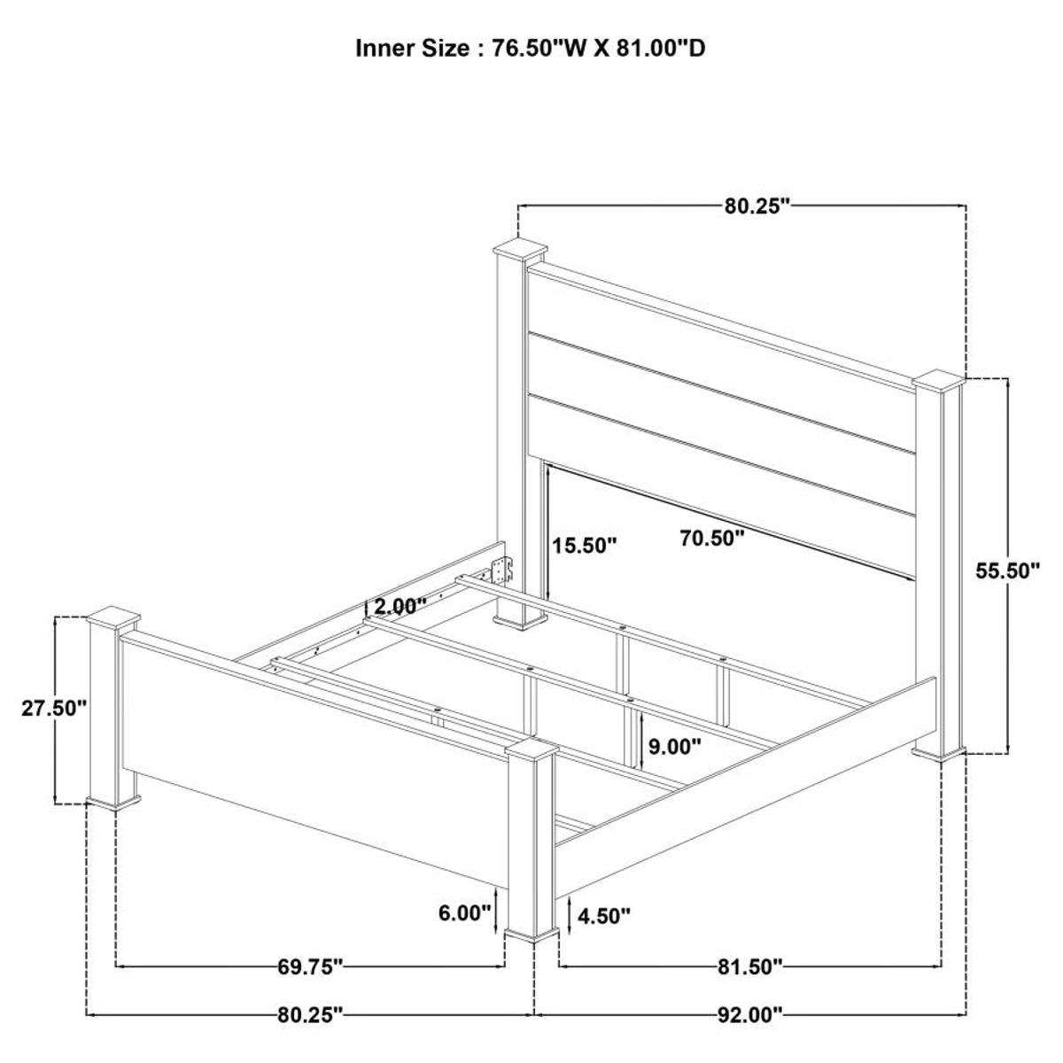 Oakglen - Panel Bed - Image 8