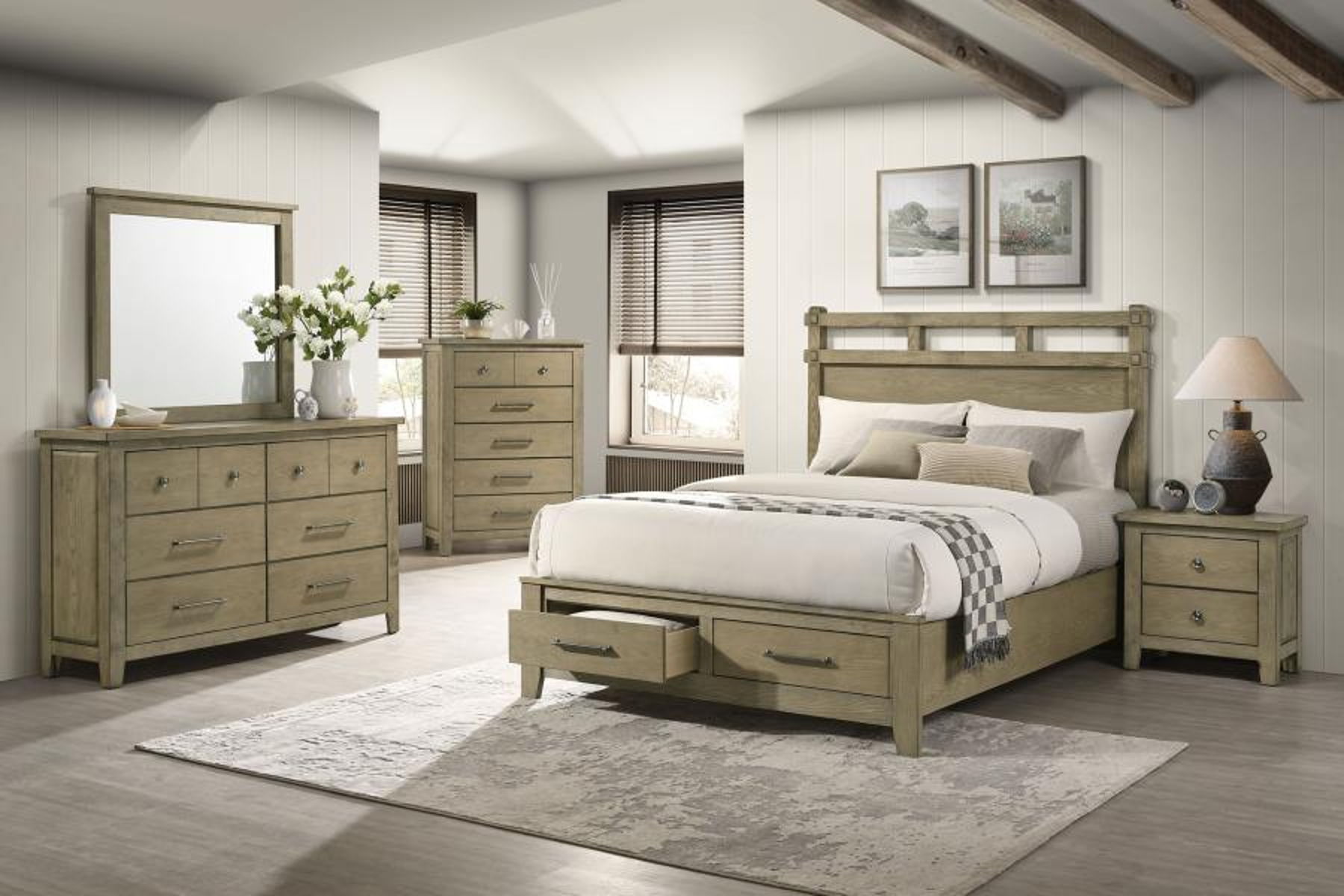 Hazlewood - 6-Drawer Bedroom Dresser Cabinet - Vineyard Oak - Image 14