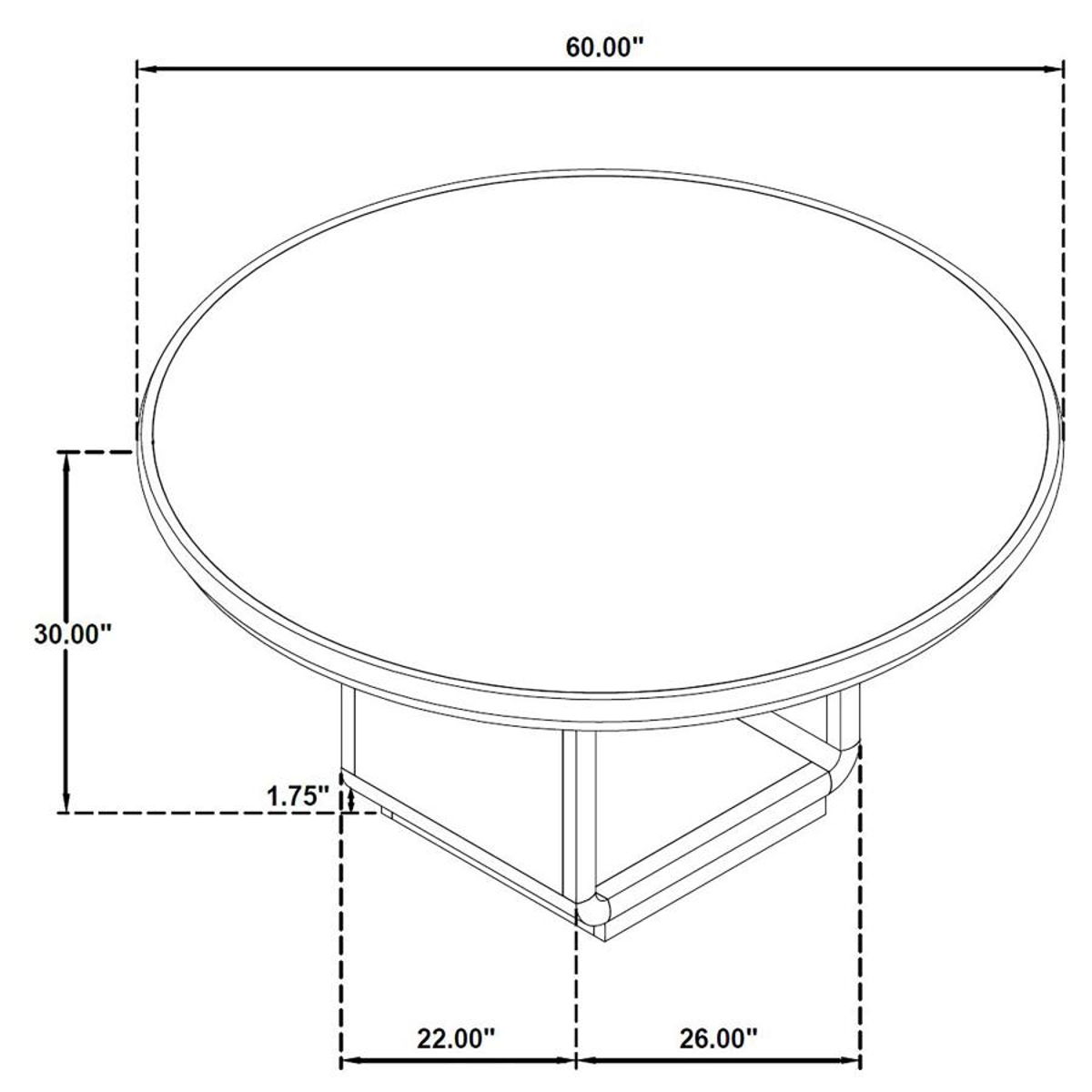 Leandro - 7 Piece Round Dining Table Set - Cream / Burnished Black - Image 5