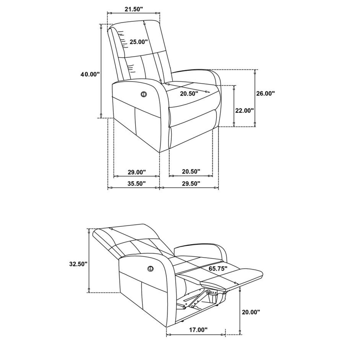 Grant - Upholstered Power Recliner Chair - Image 22
